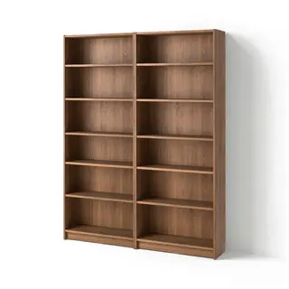 BILLY bookcase combination, brown walnut effect, 160x28x202 cm