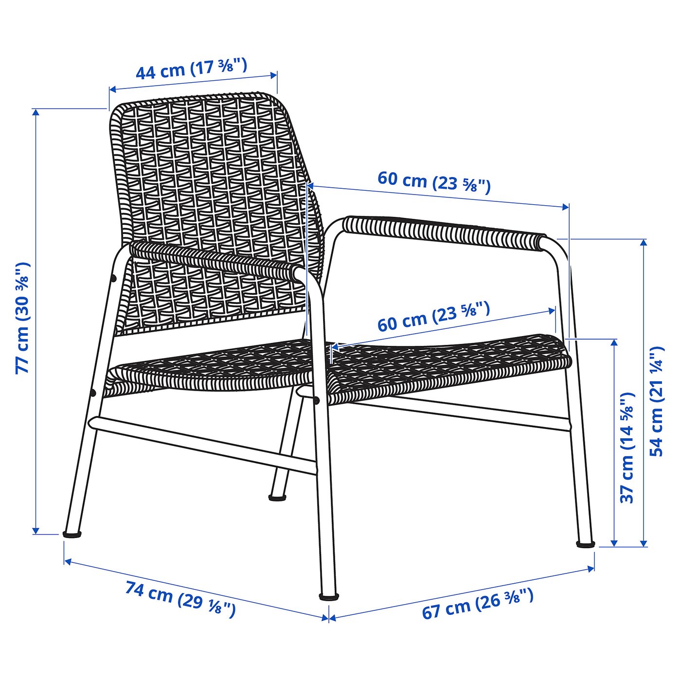 Illustration with measurements for the product: ULRIKSBERG.