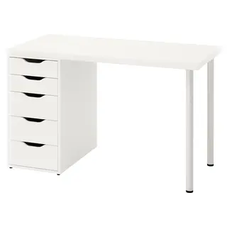 LAGKAPTEN / ALEX desk, white, 120x60 cm