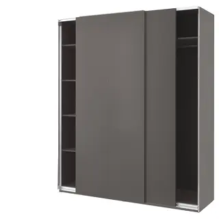 PAX / HASVIK wardrobe, dark grey/dark grey, 200x66x236 cm