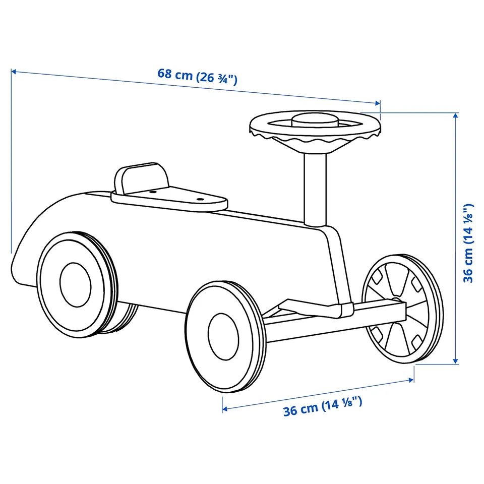 FÄLTHARE Ride-on toy car, red