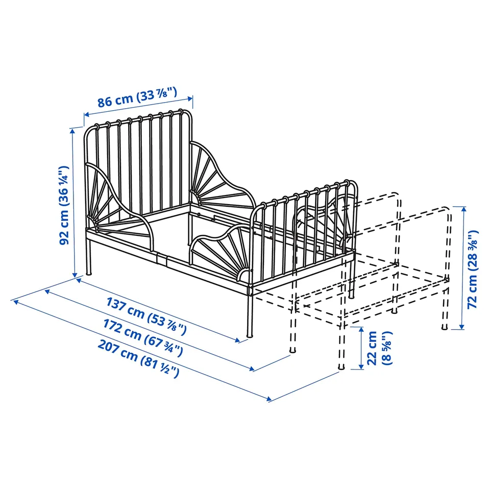 part: MINNEN extendable bed
