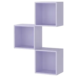 EKET wall-mounted cabinet combination, pale lilac, 70x25x105 cm
