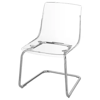 TOBIAS chair, transparent/chrome-plated
