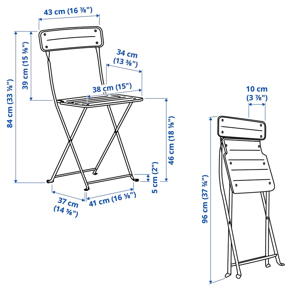 Illustration with measurements for the product: SUNDSÖ.