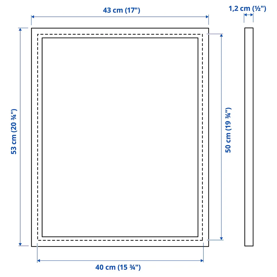 Illustration with measurements for the product: FISKBO.