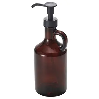 VÄLVÅRDAD soap dispenser, brown, Height 21 cm