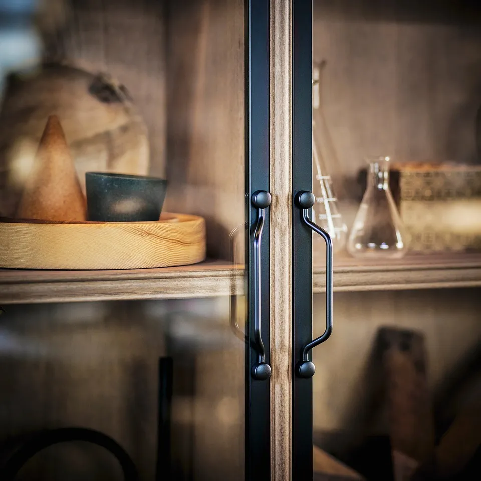 part: LANESUND glass-door cabinet