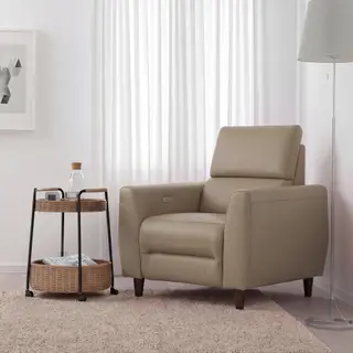 RULLERUM/LUBBAN Recliner, electric/Trolley table with storage