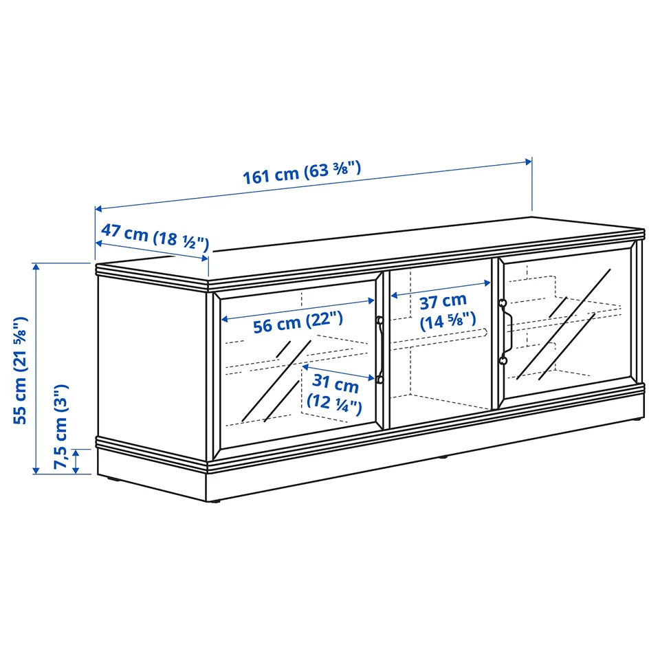 Illustration with measurements for the product: LANESUND.