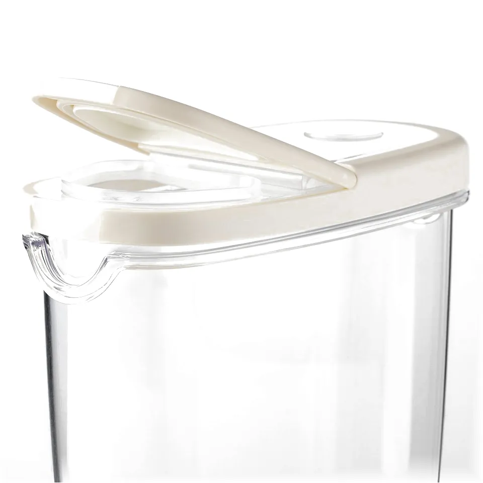 IKEA 365+ Dry food jar with lid, transparent/white, 1.3 l