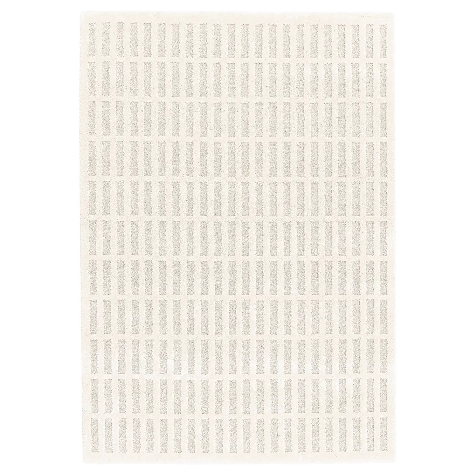 KANARIEPALM Rug, low pile, off-white, 160x230 cm