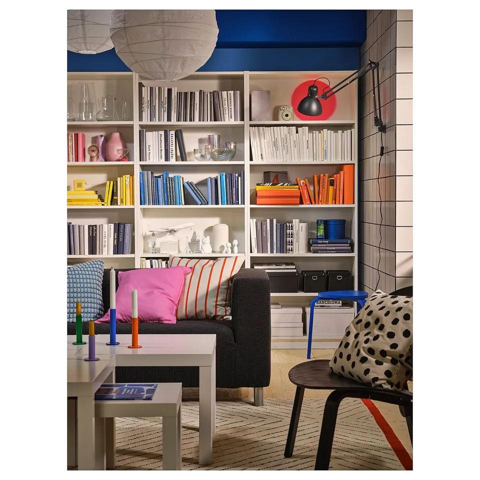 UNDERVISNING Rug, low pile, off-white black/handmade, 200x300 cm