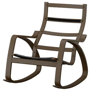 POÄNG rocking-chair frame, walnut effect, Width 68 x Depth 91 x Height 90 cm