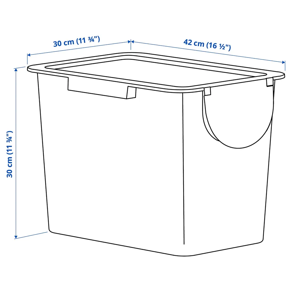 Illustration with measurements for the product: TRÖSKNING.