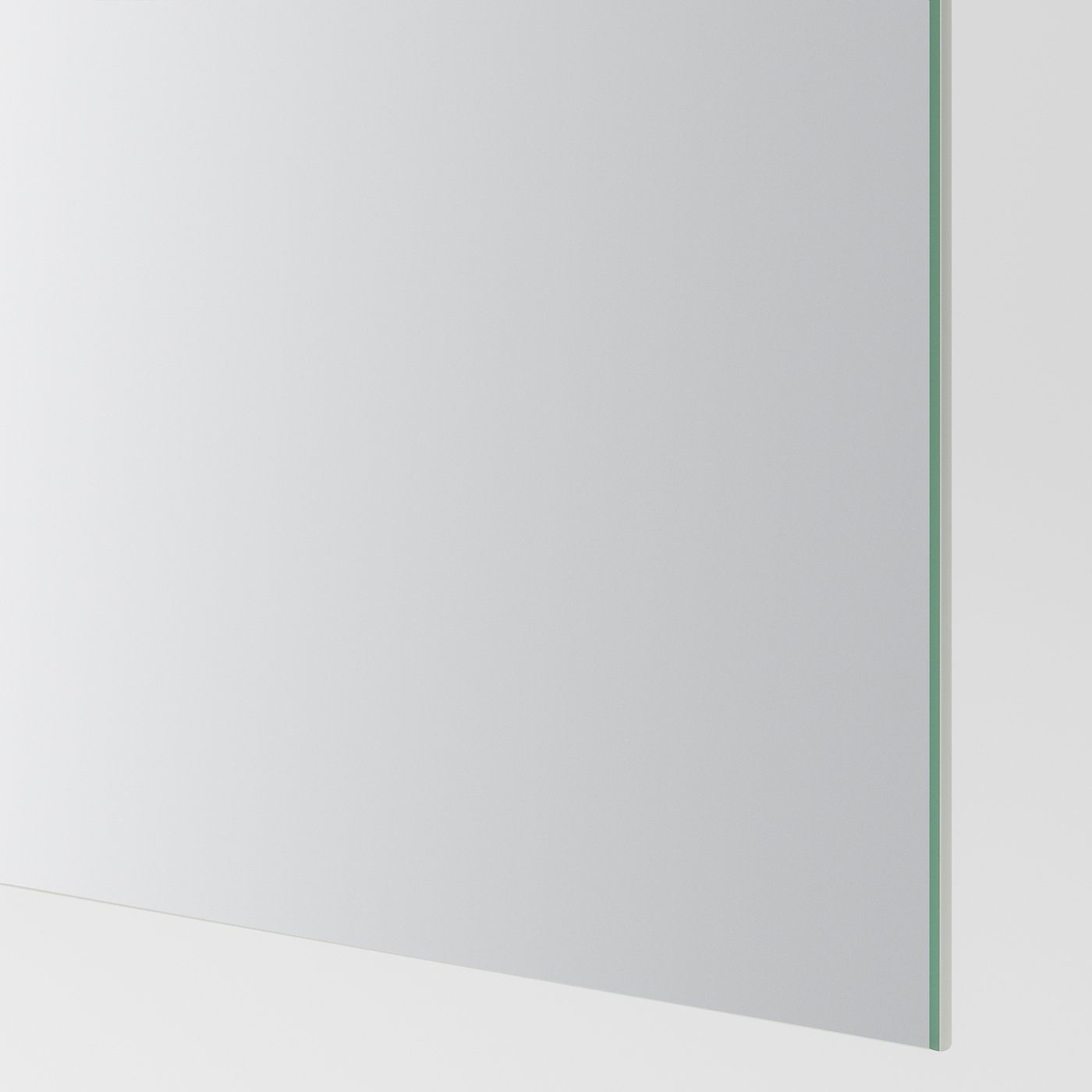 PAX / MEHAMN/AULI Wardrobe with sliding doors, white aluminium/oak effect mirror glass, 150x66x236 cm