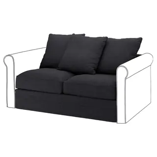 GRÖNLID cover for 2-seat section, Hillared anthracite