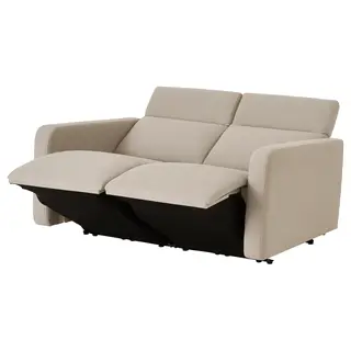 LJUNGBYHED 2 seat sofa w 2 electr recliners, Öreryd light beige, Width 158 x Depth 100 x Height 101 cm