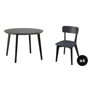 LISABO set: table + chair x4