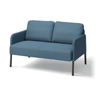 GLOSTAD 2-seat sofa, Knisa medium blue, Depth 78 x Width 121 cm