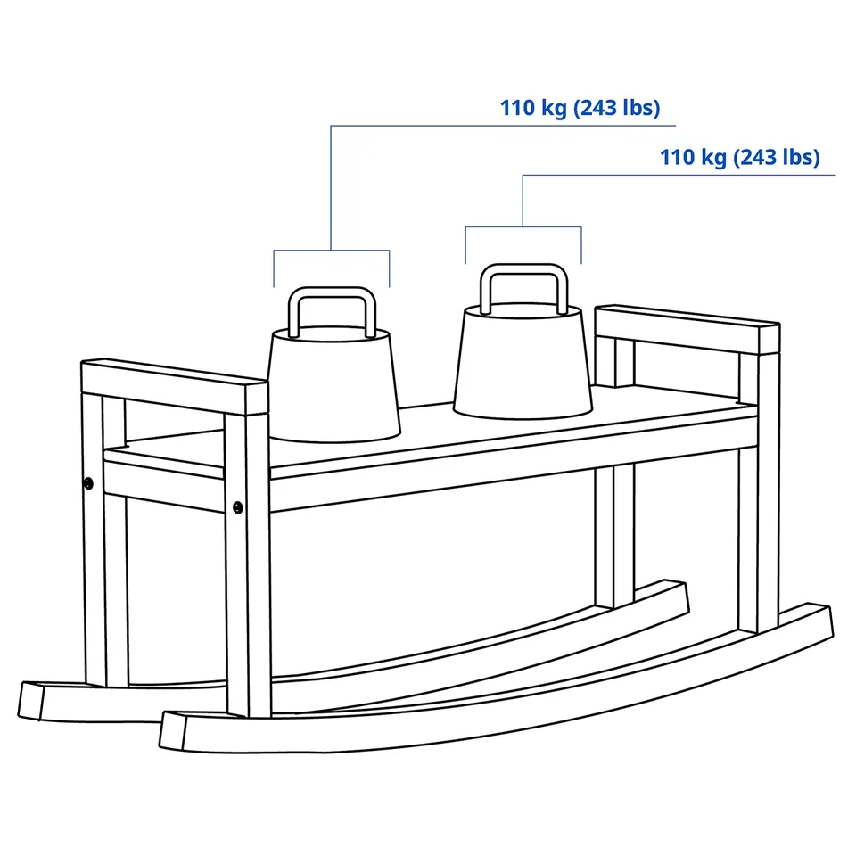 Illustration with measurements for the product: IKEA PS 2026.