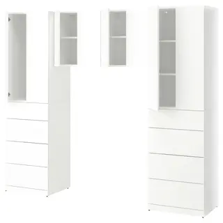 LASTARE storage combination, white, 240x42x201 cm