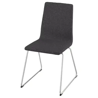 LILLÅNÄS chair, chrome-plated/Gunnared dark grey