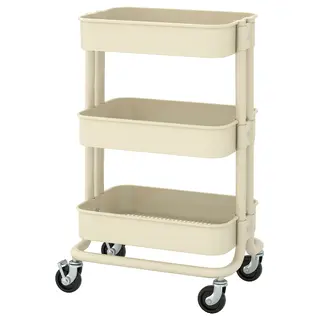 RÅSKOG trolley, beige, 28x38x61 cm