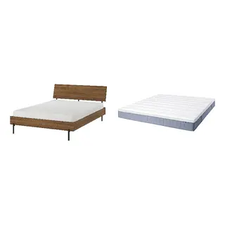 RÅDMANSÖ/VALLBERGET Bed with 21cm thick mattress, coir, pocket sprung, super firm