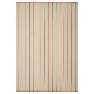 RIDSTIG rug, flatwoven, off-white/red, 170x240 cm
