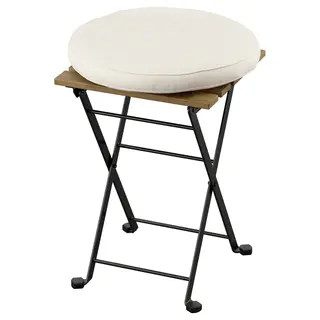 TÄRNÖ stool, outdoor, folding black/light brown stained/Frösön/Duvholmen beige, Width 30 x Depth 29 x Height 46 cm