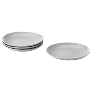 FÄRGKLAR side plate, matt light grey