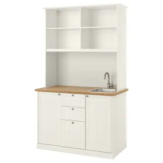 ÖNNERUP kitchenette, off-white, Width 130 x Depth 64 x Height 219 cm