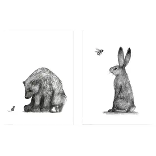 BILD poster, big and little friends, Width 30 x Height 40 cm