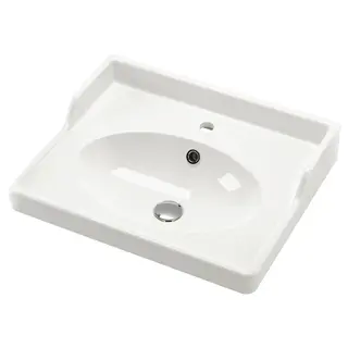 RUTSJÖN wash-basin, white, 62x49 cm