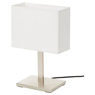 TOMELILLA table lamp, nickel-plated/white, 36 cm