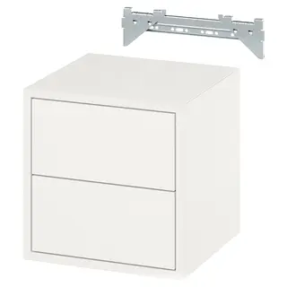 EKET wall cabinet with 2 drawers, white, 35x35x35 cm