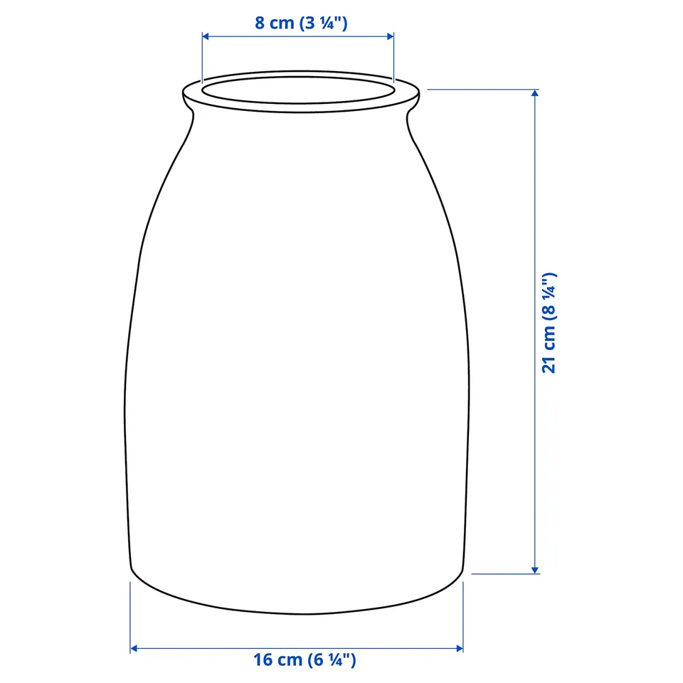 KOPPARBJÖRK Vase, light brown, 21 cm