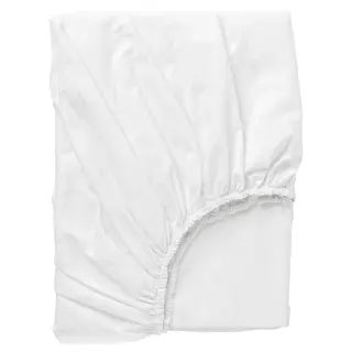 DVALA fitted sheet, white, 120x200 cm