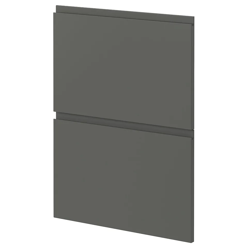 Dark grey METOD kitchen cabinet with modern, simple design and handle-less fronts.