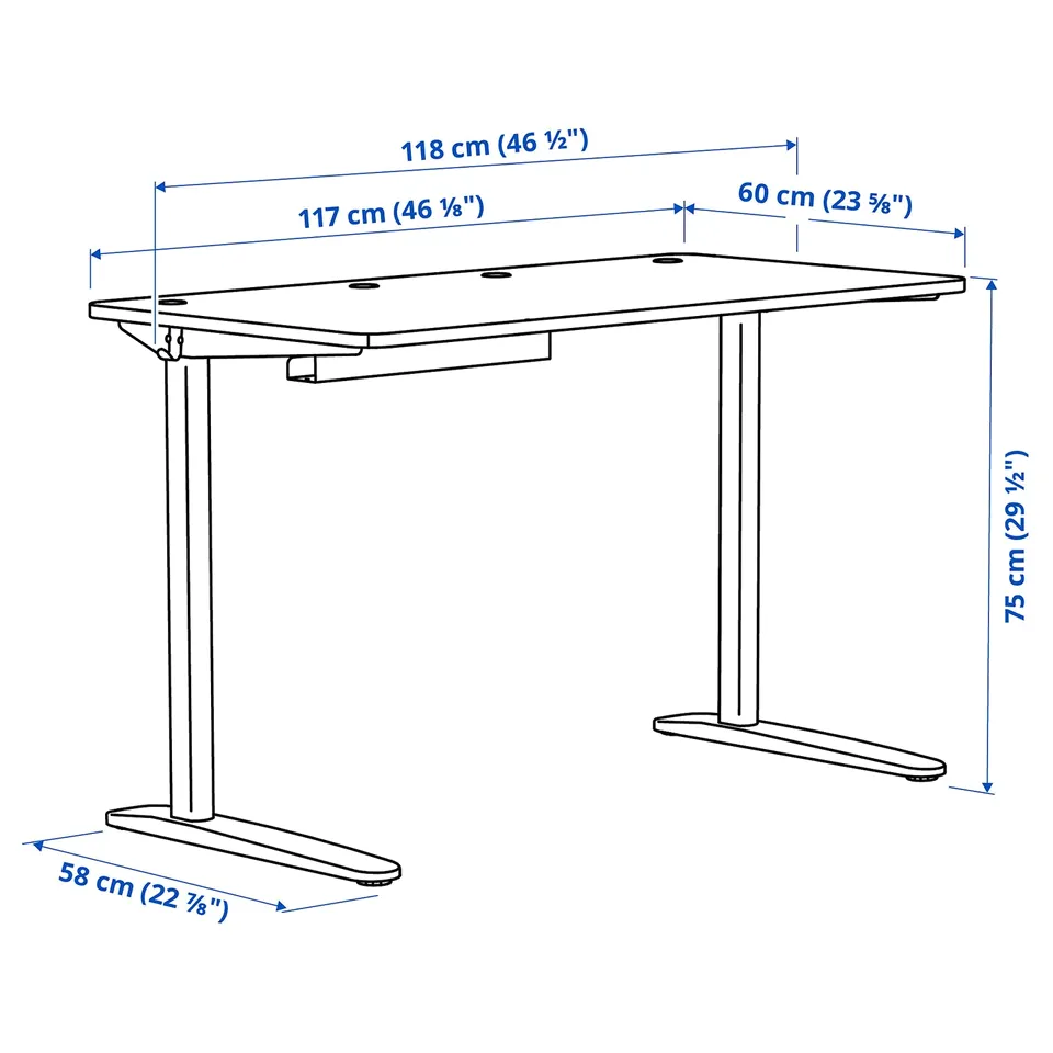 Illustration with measurements for the product: RELATERA.