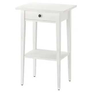 HEMNES bedside table, white stain, Width 46 x Depth 35 x Height 70 cm