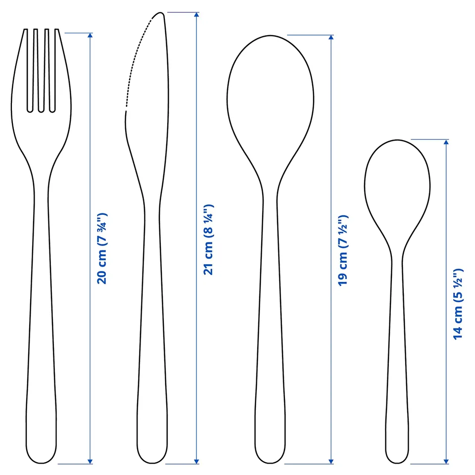 FÖRNUFT 24-piece cutlery set, stainless steel