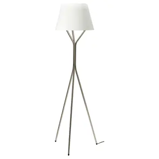 BLÄNKFYR floor lamp, nickel-plated, Height 151 cm