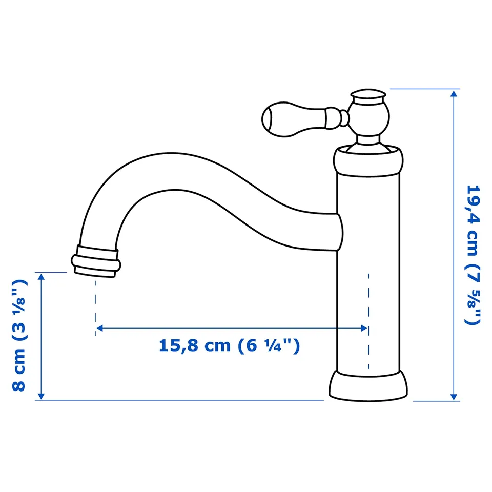 Illustration with measurements for the product: HAMNSKÄR.