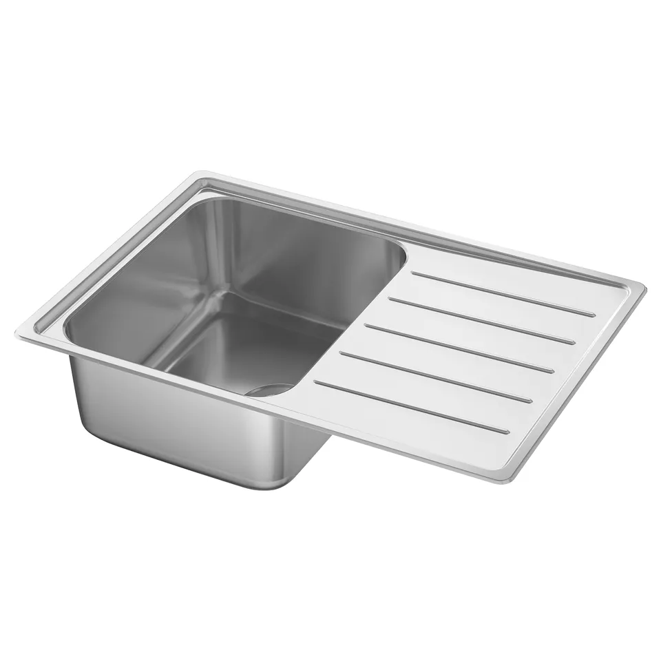 part: VATTUDALEN inset sink, 1 bowl with drainboard