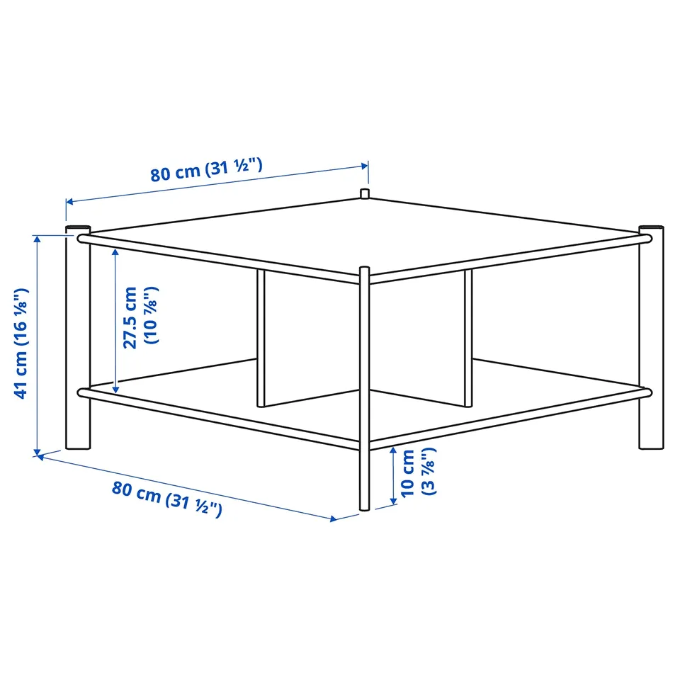Illustration with measurements for the product: JÄTTESTA.