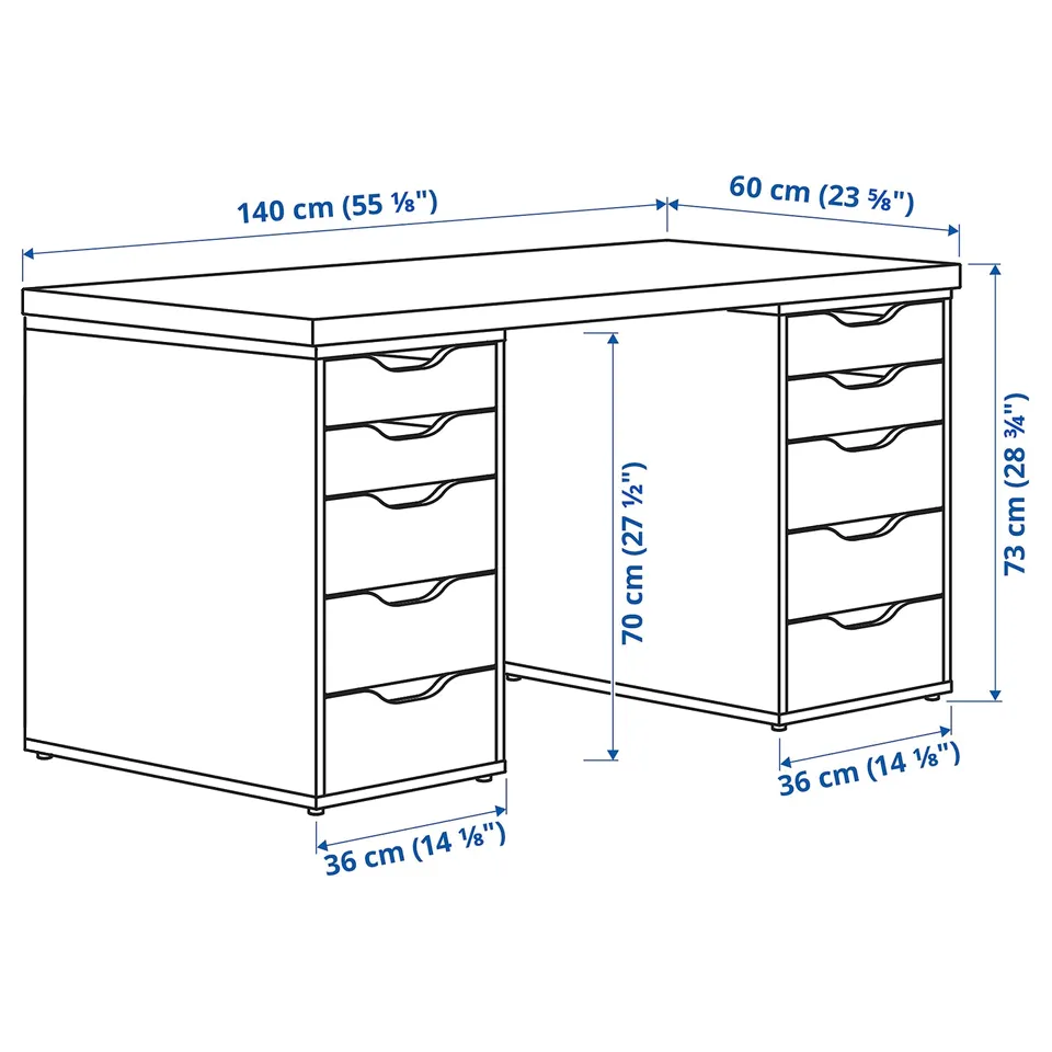 Illustration with measurements for the product: LAGKAPTEN.