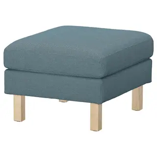 SALTSJÖBADEN cover for footstool, Fridtuna dark grey-blue