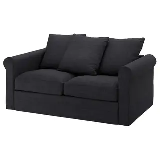 GRÖNLID cover for 2-seat sofa-bed, Hillared anthracite, Width 196 x Depth 98 cm